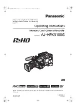 Panasonic AJ-HPX3100G Operating Instructions Manual preview