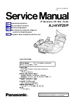 Preview for 1 page of Panasonic AJ-HVF20P Service Manual