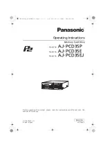 Panasonic AJ-PCD35E Operating Instructions Manual preview