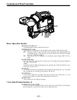 Preview for 20 page of Panasonic AJ-PD900WP Operating Instructions Manual