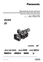 Panasonic AJ-PX270 Operating Instructions Manual preview