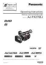 Panasonic AJ-PX270EJ Operating Instructions Manual предпросмотр