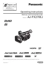 Предварительный просмотр 1 страницы Panasonic AJ-PX270EJ Operating Instructions Manual