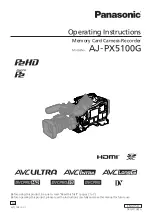 Panasonic AJ-PX5100G Operating Instructions Manual предпросмотр