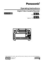 Panasonic AJ-SD93 Operating Instructions Manual preview