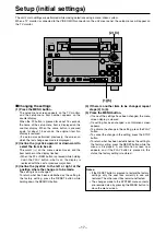 Предварительный просмотр 17 страницы Panasonic AJ-SD93 Operating Instructions Manual