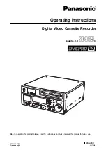 Panasonic AJ-SD965E Operating Instructions Manual preview