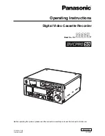 Panasonic AJ-SD965p Operating Instructions Manual preview