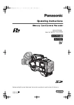 Panasonic AJ-SPC700 Operating Instructions Manual preview