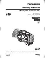 Panasonic AJ-SPC700E Operating Instructions Manual preview