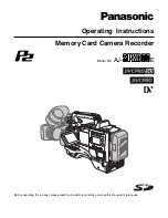 Panasonic AJ-SPX800E Operating Instructions Manual preview