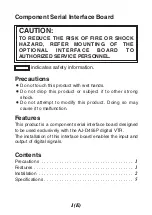 Preview for 2 page of Panasonic AJ-YA455P Operating Instructions Manual