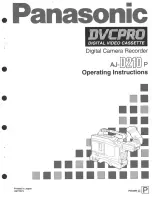 Panasonic AJD210P - DIGITAL CAMERA RECORDER Operating Instructions Manual предпросмотр