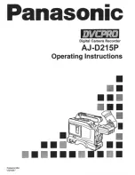 Panasonic AJD215 - DVCPRO CAMCORDER Operating Instructions Manual preview