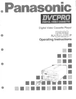 Panasonic AJD220 - DVC PRO DESCKTOP PLA Operating Instructions Manual preview