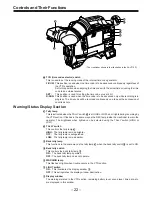 Предварительный просмотр 22 страницы Panasonic AJD610WA - DVCPRO Operating Instructions Manual