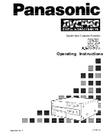 Preview for 1 page of Panasonic AJD650 - DVC PRO VTR Operating Instructions Manual