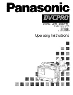 Предварительный просмотр 1 страницы Panasonic AJD700 - DVCPRO RECORDER Operating Instructions Manual