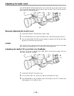 Предварительный просмотр 75 страницы Panasonic AJD700 - DVCPRO RECORDER Operating Instructions Manual