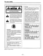 Предварительный просмотр 2 страницы Panasonic AJD810 - DVCPRO DIG CAMERA Operating Instructions Manual