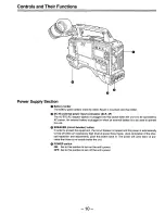 Предварительный просмотр 10 страницы Panasonic AJD810 - DVCPRO DIG CAMERA Operating Instructions Manual