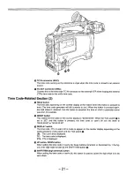 Предварительный просмотр 21 страницы Panasonic AJD810 - DVCPRO DIG CAMERA Operating Instructions Manual