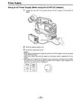 Предварительный просмотр 28 страницы Panasonic AJD810 - DVCPRO DIG CAMERA Operating Instructions Manual