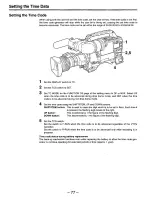 Предварительный просмотр 77 страницы Panasonic AJD810 - DVCPRO DIG CAMERA Operating Instructions Manual