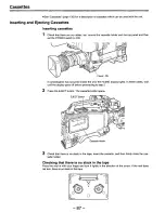 Предварительный просмотр 87 страницы Panasonic AJD810 - DVCPRO DIG CAMERA Operating Instructions Manual