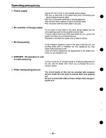 Preview for 8 page of Panasonic AJHD2700P - D5 HD VTR Operating Instructions Manual