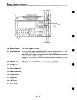 Preview for 20 page of Panasonic AJHD2700P - D5 HD VTR Operating Instructions Manual