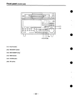 Preview for 22 page of Panasonic AJHD2700P - D5 HD VTR Operating Instructions Manual