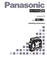 Preview for 1 page of Panasonic AJHDC20A - CAMERA VTR Operating Instructions Manual