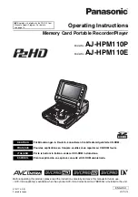 Предварительный просмотр 1 страницы Panasonic AJHPM110E - MEMORY CARD PORTABLE RECORDER/PLAYER Operating Instructions Manual