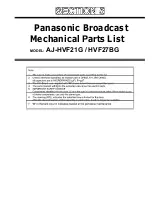 Panasonic AJHVF27BG - HD EVF - MULTI-LANG Mechanical Parts List preview