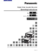 Preview for 1 page of Panasonic AJSD930B - DVCPRO 50 DECK Operating Instructions Manual