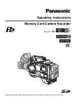 Panasonic AJSPX800 - P2 CAMCORDER Operating Instructions Manual preview