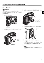 Предварительный просмотр 21 страницы Panasonic AJSPX800 - P2 CAMCORDER Operating Instructions Manual