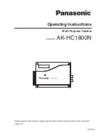 Предварительный просмотр 1 страницы Panasonic AK-HC1800 Operating Instructions Manual