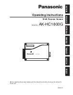 Panasonic AK-HC1800G Operating Instructions Manual preview