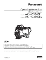 Preview for 1 page of Panasonic AK-HC3500E Operating Instruction