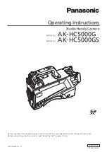 Panasonic AK-HC5000G Operating Instructions Manual preview