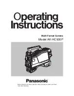 Panasonic AK-HC930P Operating Instructions Manual preview