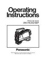 Panasonic AK-HC931B User Manual preview