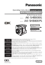 Panasonic AK-HPR1000 Operating Instructions Manual preview