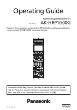 Panasonic AK-HRP1000G Operating Manual preview