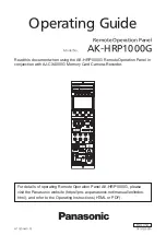 Panasonic AK-HRP1000G Operation Manual preview
