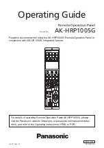 Panasonic AK-HRP1005G Operating Manual предпросмотр