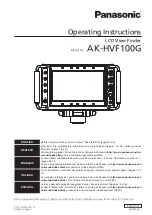 Panasonic AK-HVF100G Operating Instructions Manual preview
