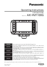 Preview for 1 page of Panasonic AK-HVF100G Operating Instructions Manual